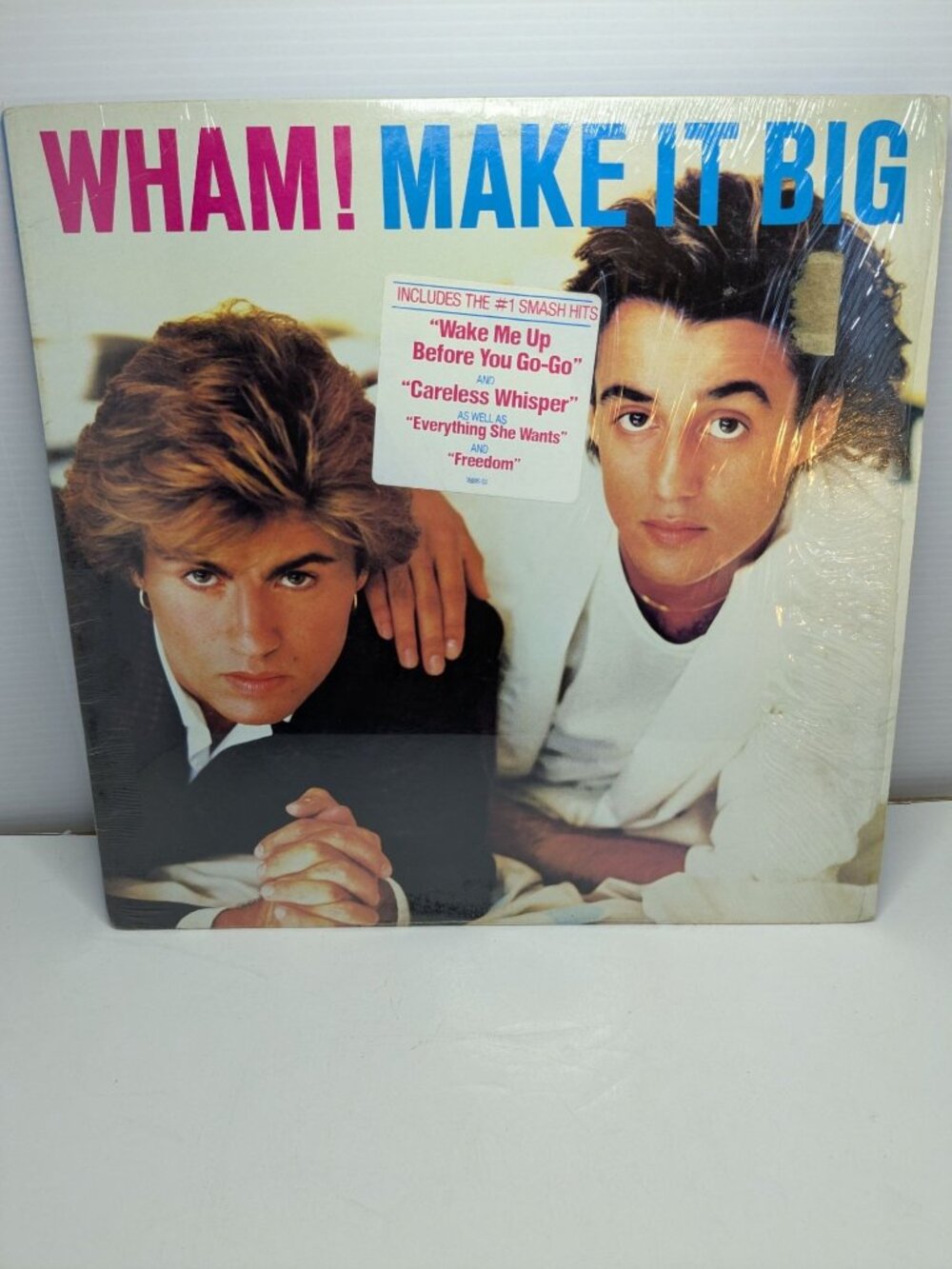 Wham! Make It Big Vinyl LP Album 1984 Includes Smash Hits hype sticker used wrap